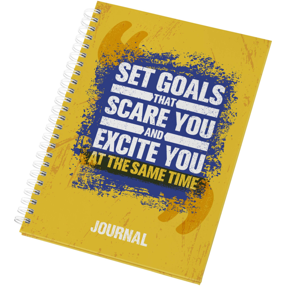 Logo trade corporate gifts image of: Desk-Mate® A5 hard cover journal