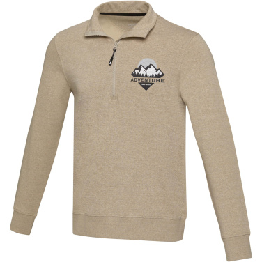 Logo trade promotional products image of: Tin unisex Aware™ recycled quarter zip sweater 
