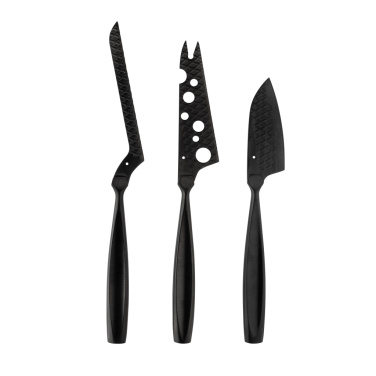 Logo trade advertising product photo of: BOSKA Cheese Knife Set Monaco+ Black