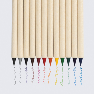 Logo trade promotional items image of: Micki GRS infinity 12pc coloring pencil set