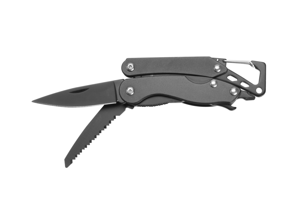 Logo trade business gifts image of: Multitool AWU Schwarzwolf