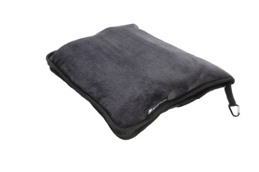 Logo trade advertising products picture of: Blanket and pillow 2 in 1 AMIATA Schwarzwolf