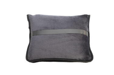 Logotrade promotional merchandise photo of: Blanket and pillow 2 in 1 AMIATA Schwarzwolf