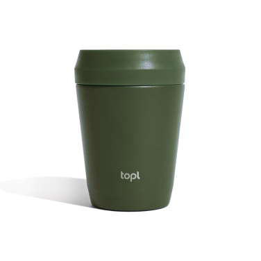Logotrade promotional giveaway picture of: Topl Recycled Steel To Go Tumbler Patented 360 Lid 235ml