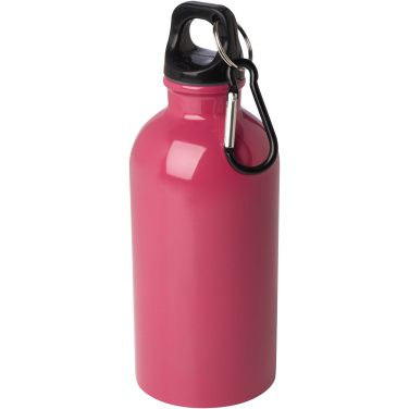 Logo trade corporate gifts picture of: Oregon 400 ml RCS certified single wall stainless steel water bottle with carabiner