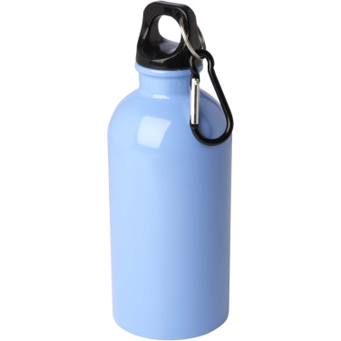 Logotrade promotional giveaways photo of: Oregon 400 ml RCS certified single wall stainless steel water bottle with carabiner