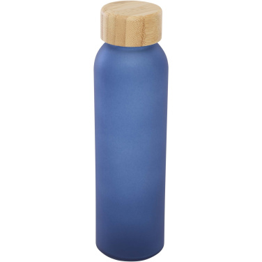 Logotrade promotional item picture of: Lume 500 ml matte soda lime glass bottle with bamboo lid
