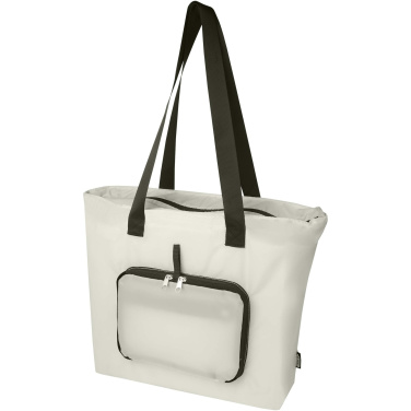 Logo trade business gifts image of: EcoFold RPET foldable tote bag 16L
