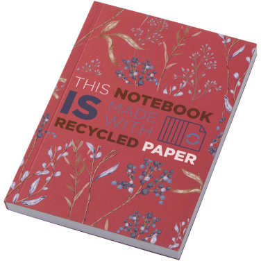 Logo trade promotional products image of: Novella Austen A6 recycled soft cover notebook - 100 sheets