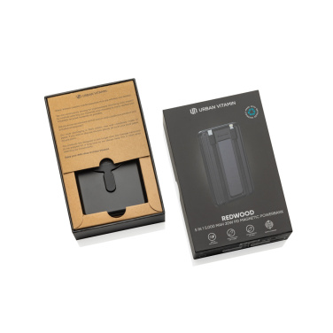 Logotrade promotional merchandise photo of: Urban Vitamin Redwood 5in1 5000mah 20W PD magnetic powerbank