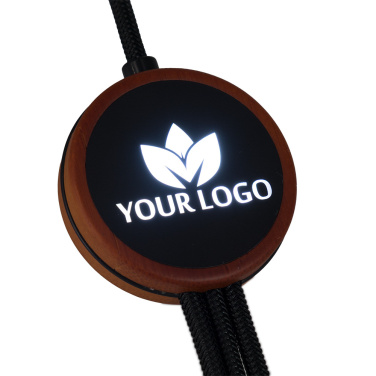 Logo trade promotional gifts picture of: Cable 3in1 with illuminated logo - LH-ZM04
