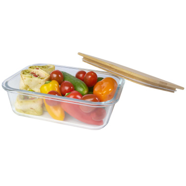 Logo trade corporate gift photo of: Roby glass lunch box with bamboo lid