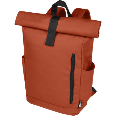 Logo trade advertising products image of: Byron 15.6" GRS RPET roll-top backpack 18L