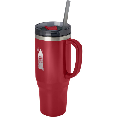 Logotrade promotional gift image of: Melbourne 1200 ml RCS certified insulated tumbler with straw