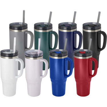 Logo trade promotional products picture of: Melbourne 1200 ml RCS certified insulated tumbler with straw