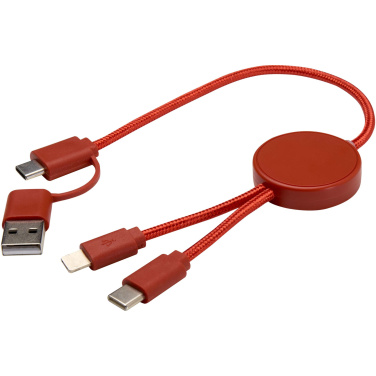 Logotrade promotional item image of: Citala 5-in-1 recycled plastic 30 cm data sync and 27W fast charge cable