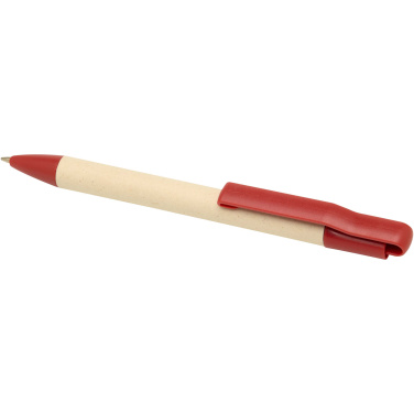 Logo trade promotional merchandise image of: Liliana sugarcane paper ballpoint pen (blue ink)