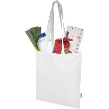 Logotrade promotional product picture of: Madras Blend 140 g/m² GRS recycled cotton tote bag 7L