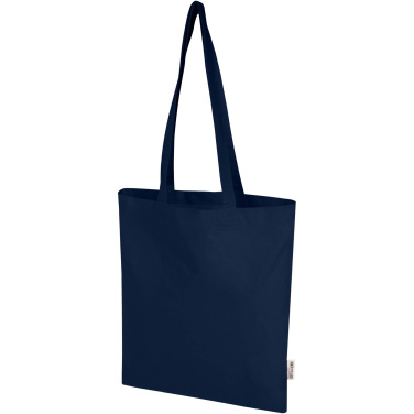 Logo trade advertising product photo of: Madras Blend 140 g/m² GRS recycled cotton tote bag 7L