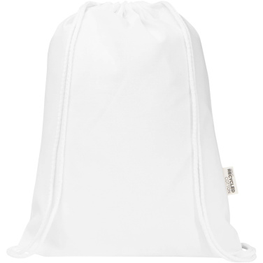 Logo trade promotional items picture of: Oregon Blend 140 g/m² GRS recycled drawstring bag 5L