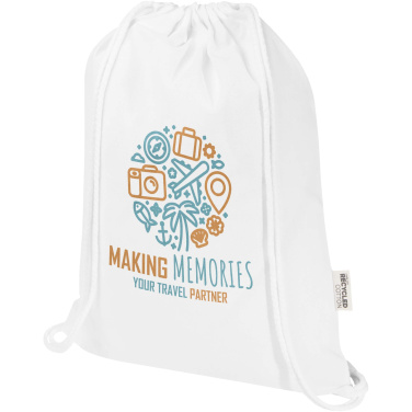 Logotrade promotional gift picture of: Oregon Blend 140 g/m² GRS recycled drawstring bag 5L