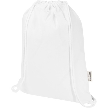 Logotrade promotional item image of: Oregon Blend 140 g/m² GRS recycled drawstring bag 5L