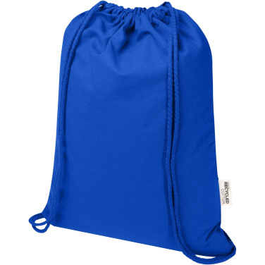 Logo trade promotional items picture of: Oregon Blend 140 g/m² GRS recycled drawstring bag 5L