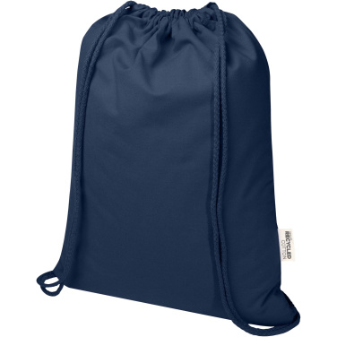 Logotrade promotional products photo of: Oregon Blend 140 g/m² GRS recycled drawstring bag 5L