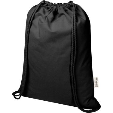Logo trade promotional gifts image of: Oregon Blend 140 g/m² GRS recycled drawstring bag 5L