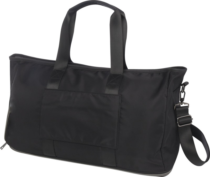 Logo trade advertising product photo of: Rhine GRS recycled expandable duffel bag 35L