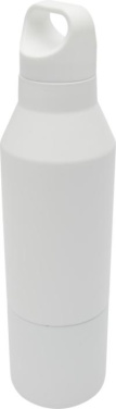 Logo trade promotional merchandise image of: Odessy 600 ml RCS certified recycled stainless steel insulated bottle with 300 ml cup