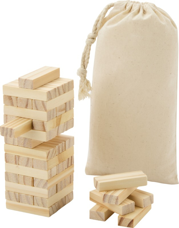 Logo trade business gifts image of: Jumble wooden toppling tower game