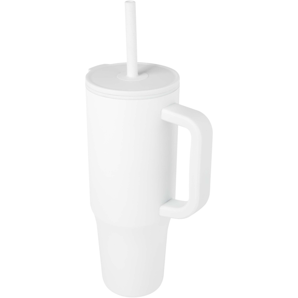 Logotrade promotional giveaway picture of: Brady 900 ml RCS certified insulated tumbler with silicone straw
