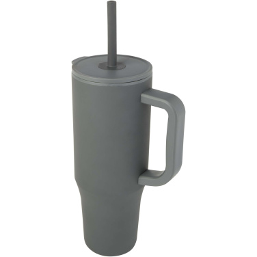 Logotrade promotional items photo of: Brady 900 ml RCS certified insulated tumbler with silicone straw