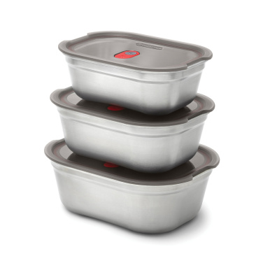 Logo trade corporate gifts image of: Black+Blum Mealprep Box 3pcs Set Small, Medium, Large