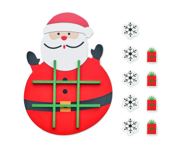 Logo trade promotional items image of: Christmas wooden tic tac toe