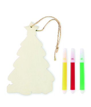 Logo trade corporate gifts image of: Christmas tree ornament