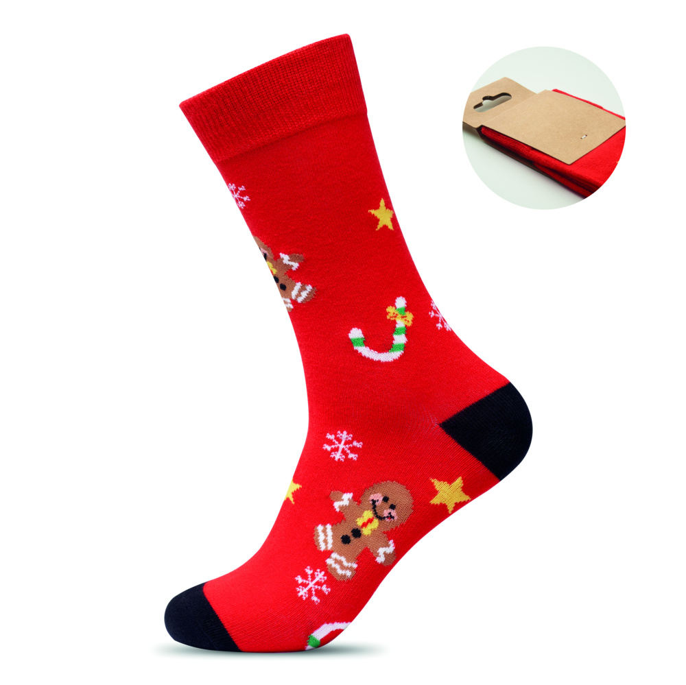 Logo trade promotional merchandise picture of: Pair of Christmas socks L