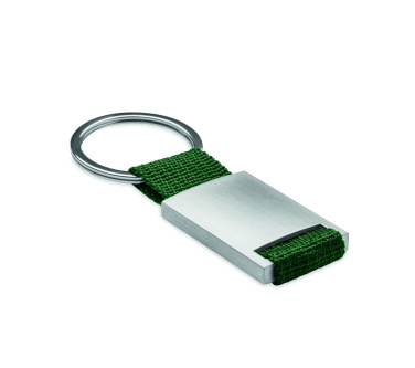 Logo trade promotional merchandise picture of: Metal rectangular key ring Espoo