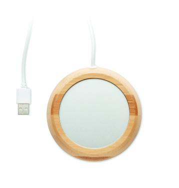Logotrade advertising product image of: Bamboo mug warmer with USB