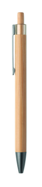 Logo trade promotional merchandise image of: Push button bamboo pen
