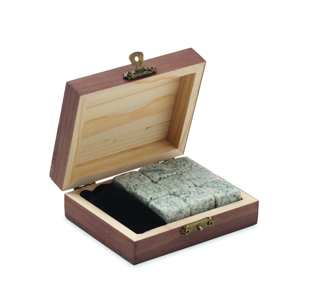 Logo trade promotional merchandise image of: 9 stone ice cube set in box