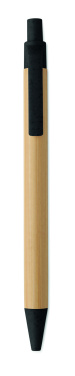 Logotrade corporate gift image of: Push button ball pen in bamboo
