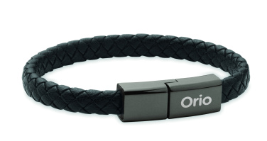 Logo trade corporate gifts image of: Braided bracelet cable type-C