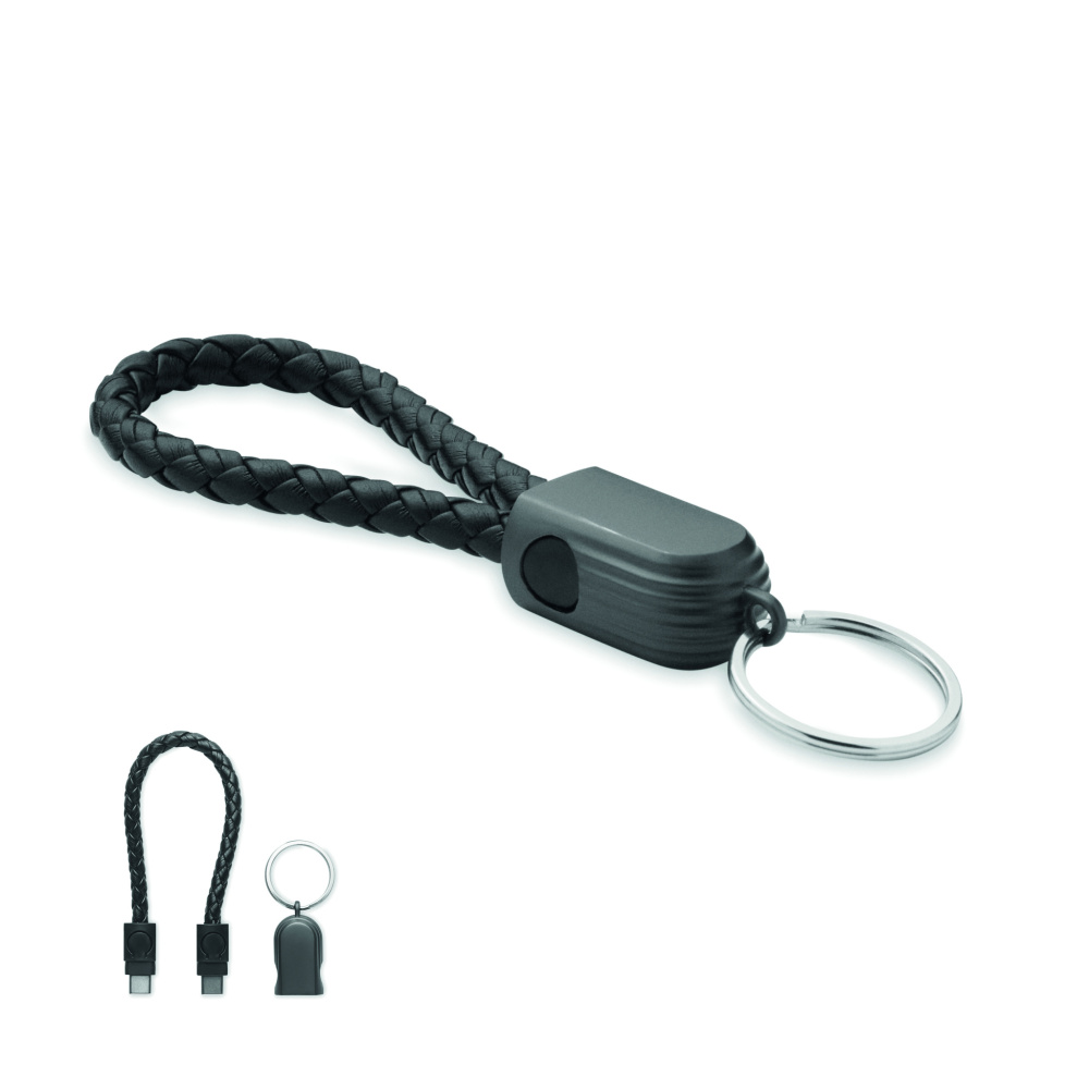 Logo trade advertising products image of: Key ring loop cable type-C