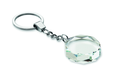 Logotrade business gift image of: Glass round award key ring