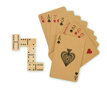 Logo trade promotional giveaways picture of: Domino and cards set