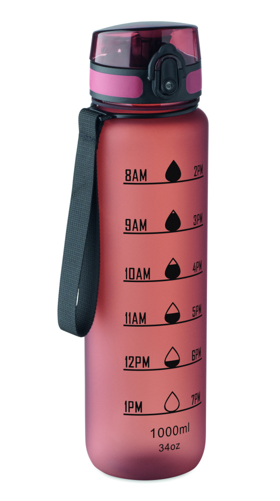 Logo trade business gifts image of: Sports water bottle RPET 1L
