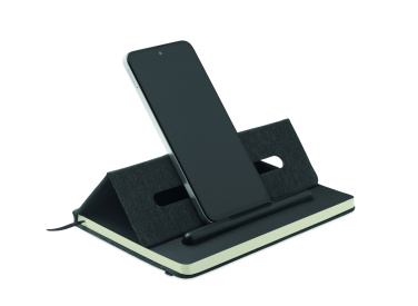 Logotrade business gift image of: A5 notebook with phone holder