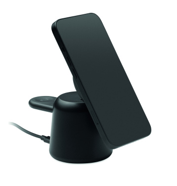 Logo trade promotional giveaway photo of: 3 in 1 wireless charger 15W